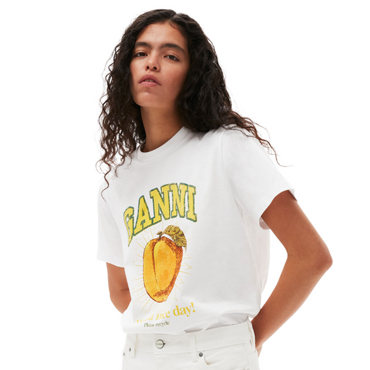 GANNI Fruit Print Graphic Tee Shirt for Women